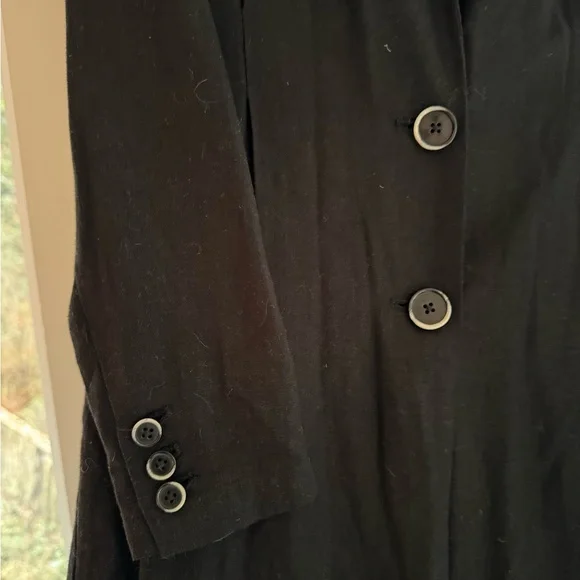Mango Long Black linen jacket - Picture 8 of 9